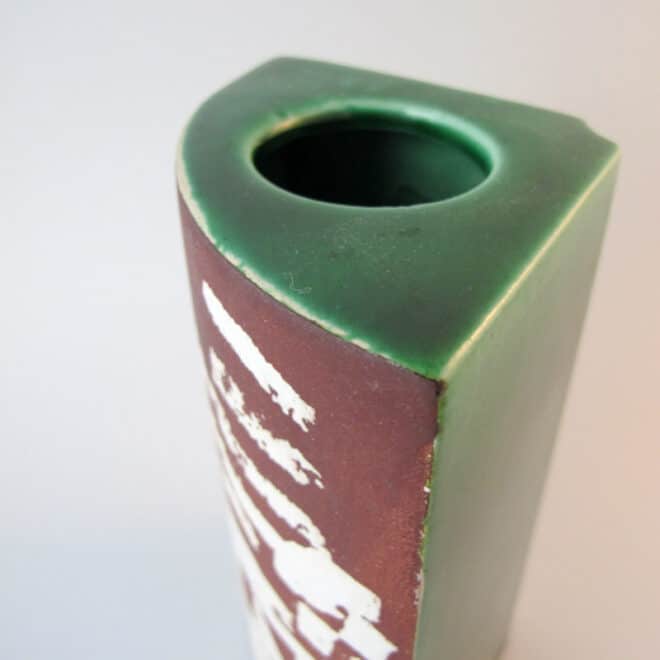 gilbert portanier ceramic triangular vase 3