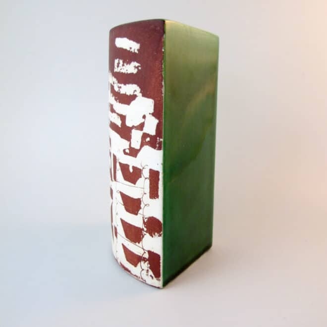 gilbert portanier ceramic triangular vase 4