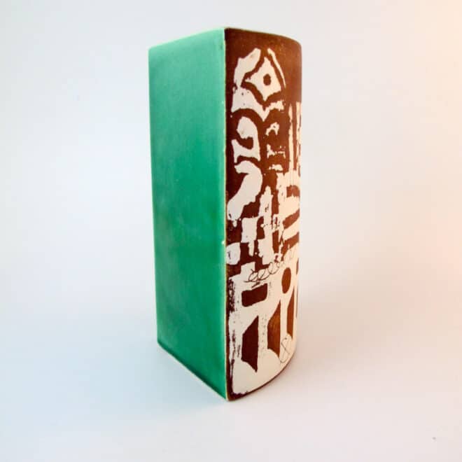 gilbert portanier ceramic triangular vase 6